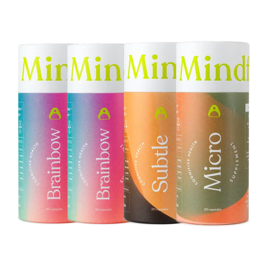 2 Bottle of Brainbow and 1 Bottle of Subtle and 1 Bottle of Micro all containing new packaging